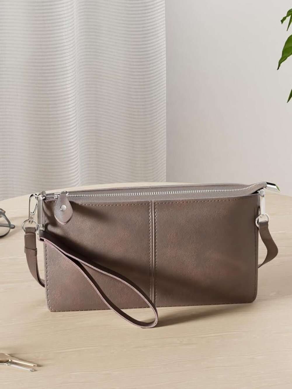 Crazy Horse Leather Crossbody Bag, Clutch